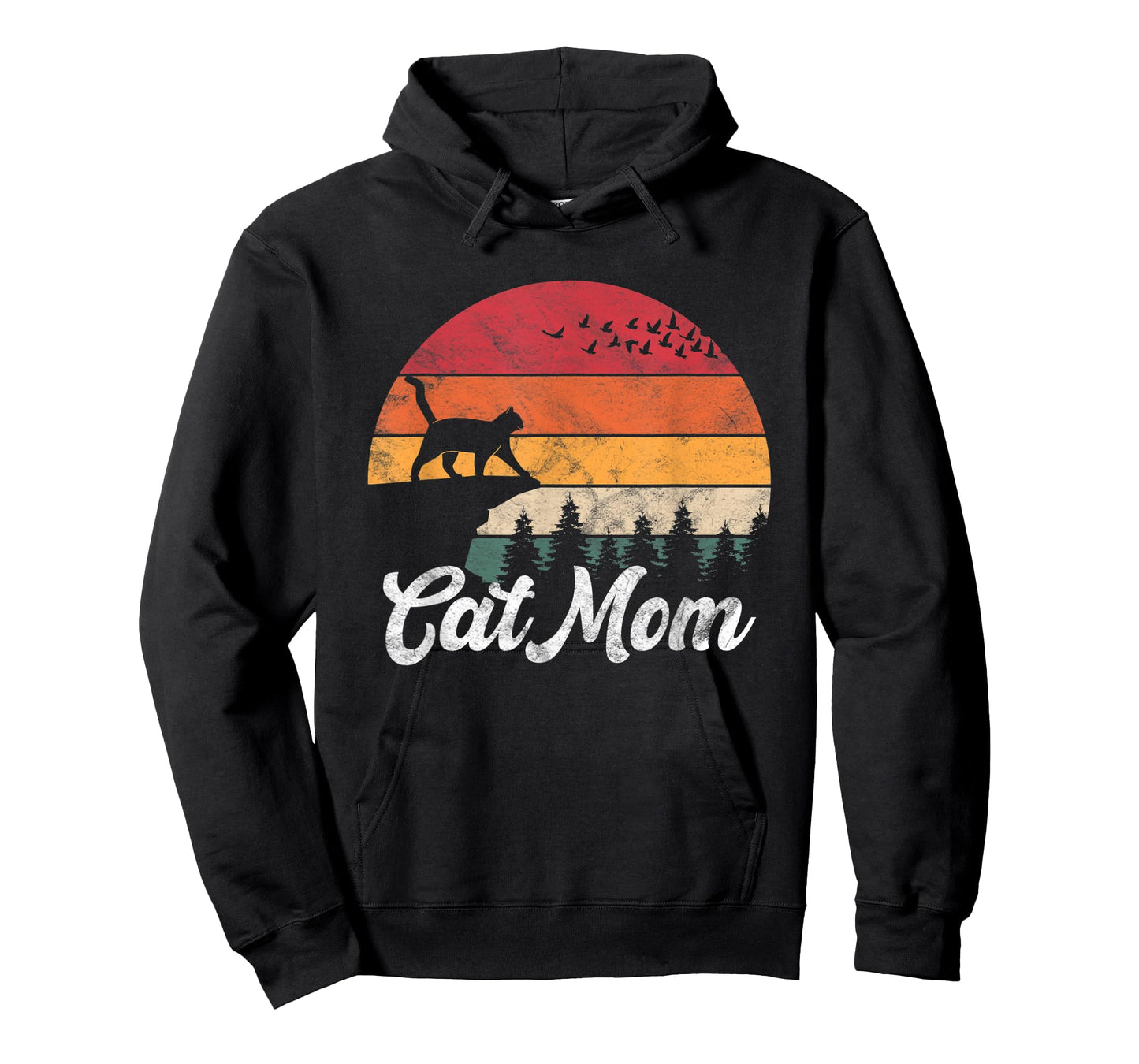 Womens Cat Mom Retro Cat Lover For Women Mom T-Shirt