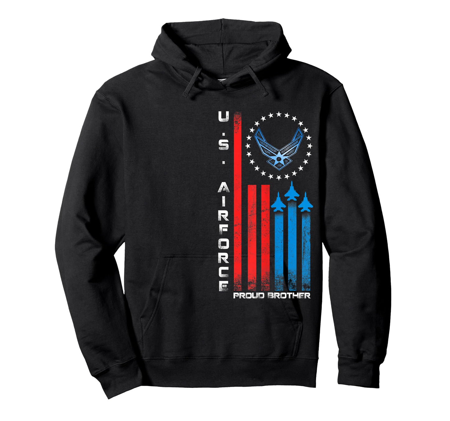 Proud Brother US Air Force Military USA Flag T-Shirt