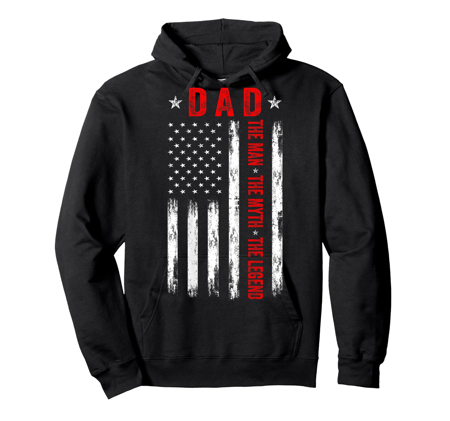 Dad The Man The Myth The Legend US American Flag (On Back) T-Shirt
