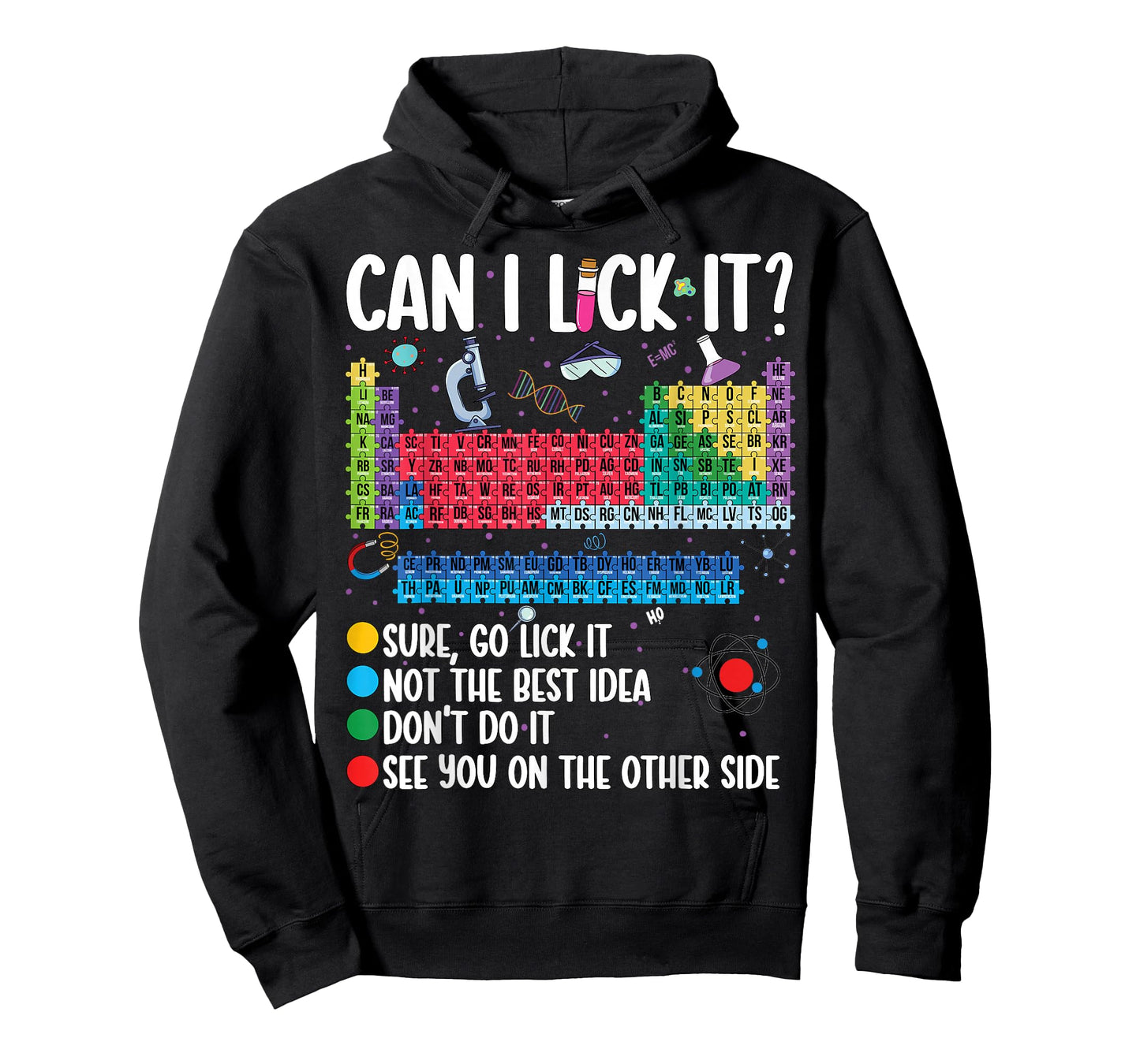 Can I Lick It Periodic Table Funny Science Chemistry Teacher T-Shirt