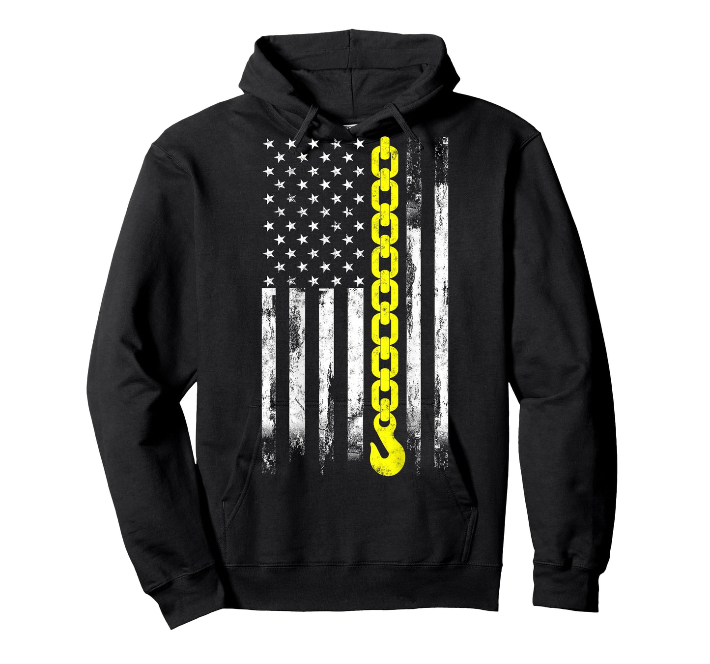 Tow Truck Driver Thin Yellow line USA Flag Gift Towing Dad T-Shirt