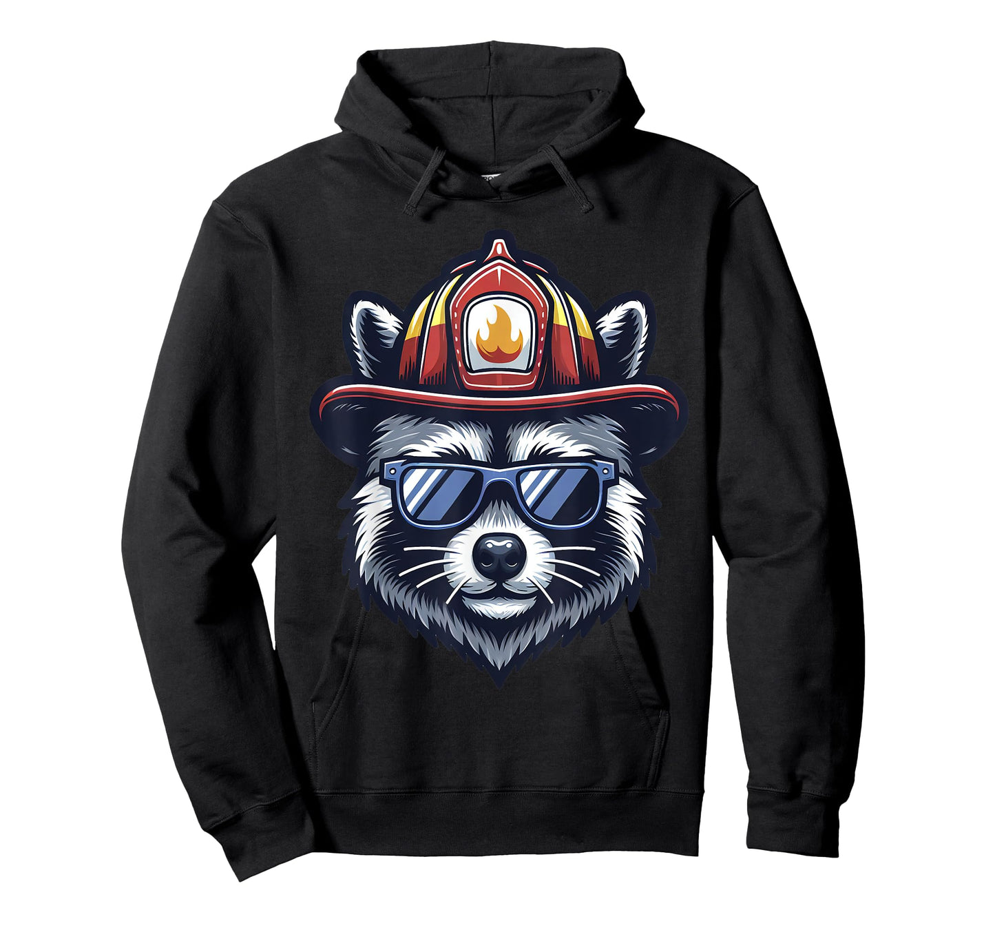 Firefighter Raccoon Funny Fire department T-Shirt