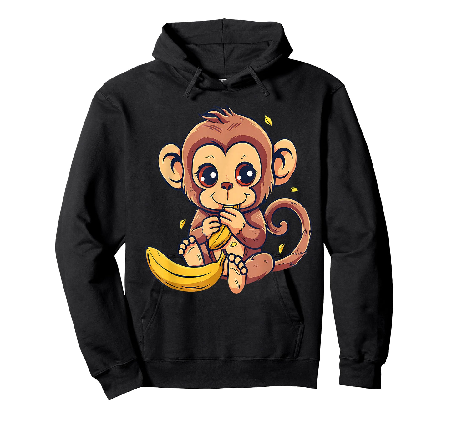 Banana Monkey Cute Monkey Wildlife Animal Art Drawing T-Shirt