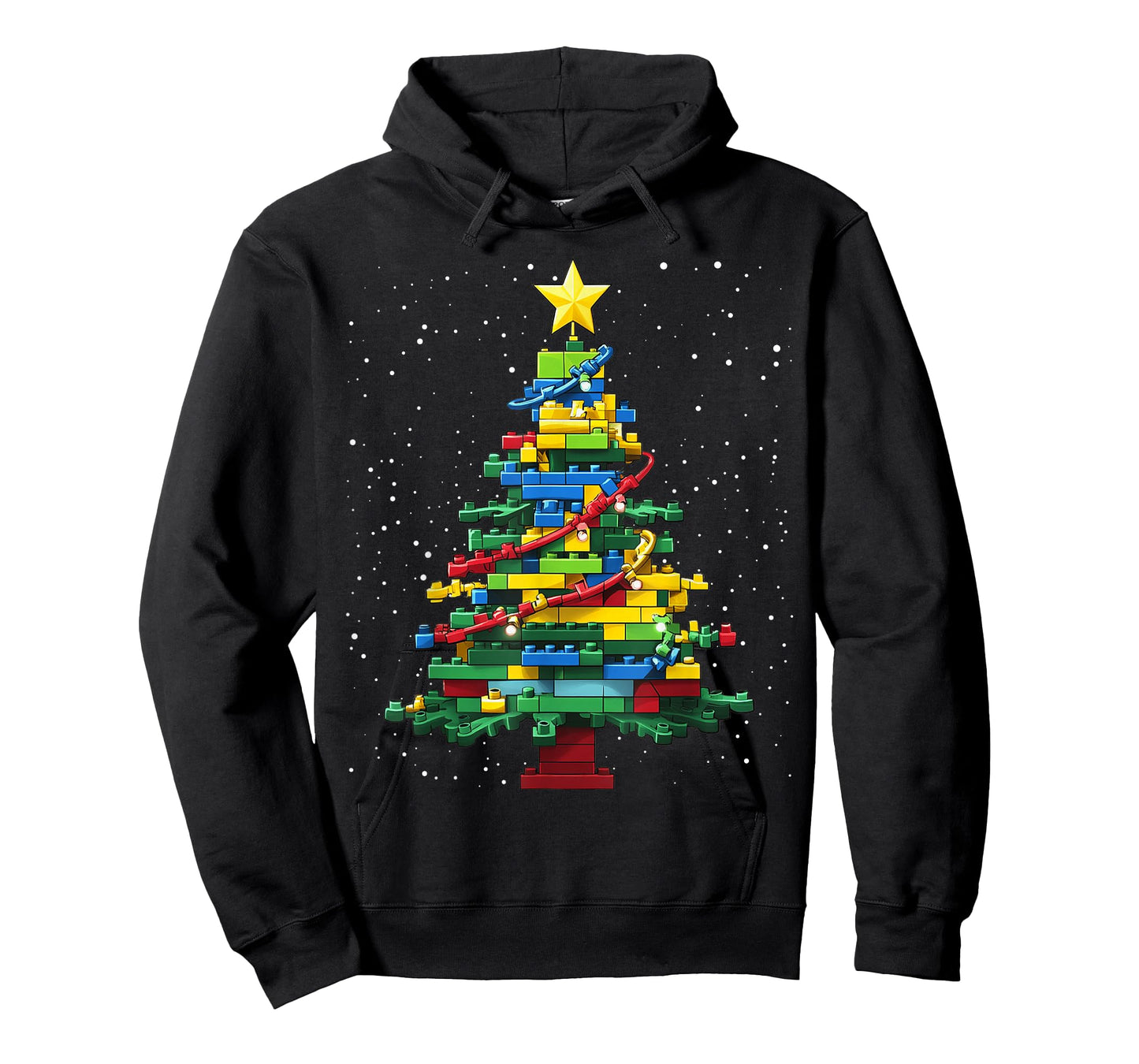 Christmas Tree Block Brick Building Xmas Master Builder Kids T-Shirt
