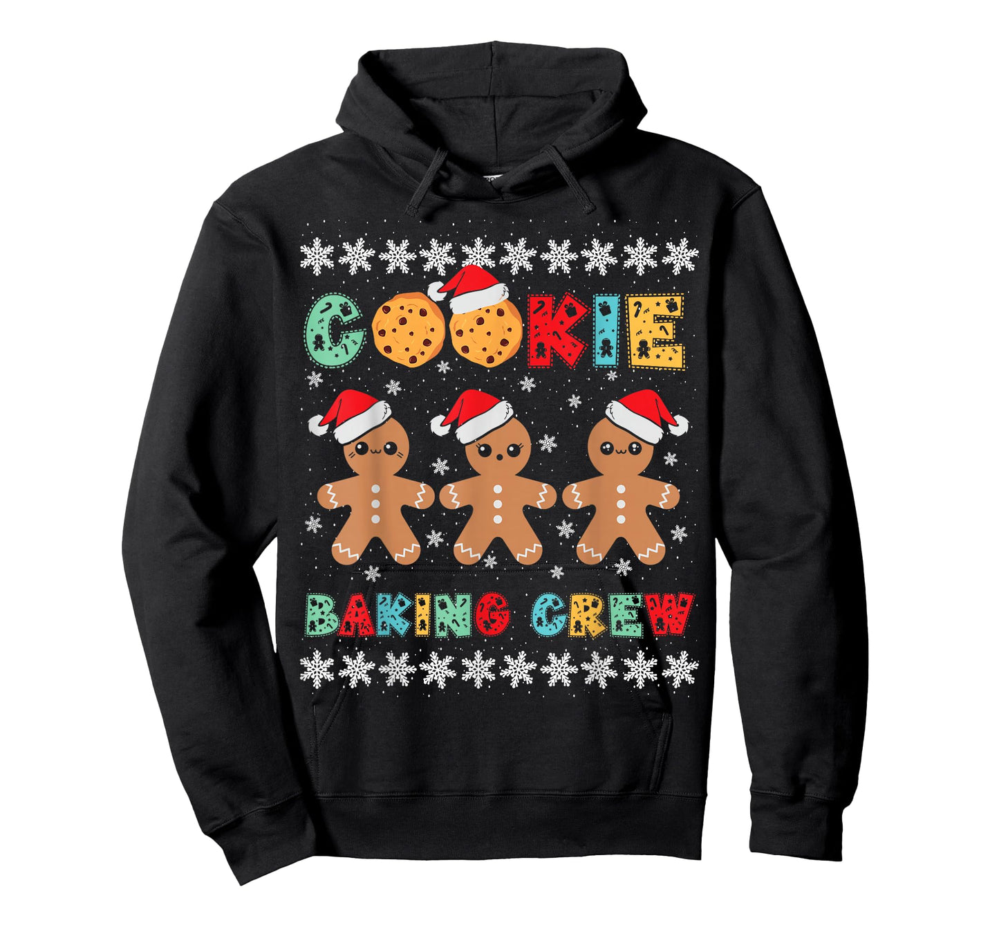 Cookie Baking Crew Gingerbread Men with Xmas Hats T-Shirt