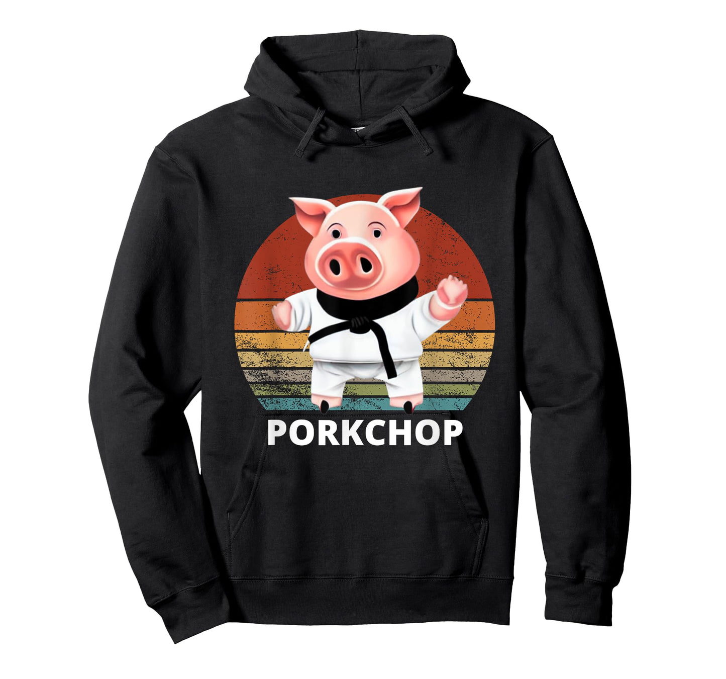 Animals Puns Pig Karate Pork Chop Pun T-Shirt