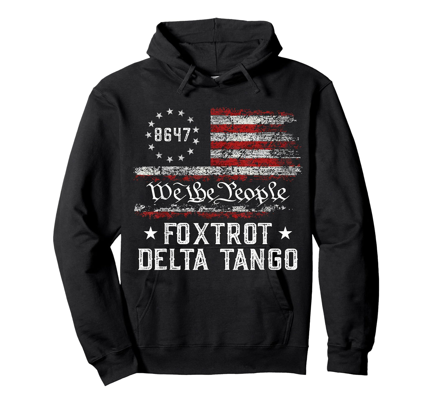 We The People Foxtrot Delta Tango USA Flag 8647 Vintage T-Shirt