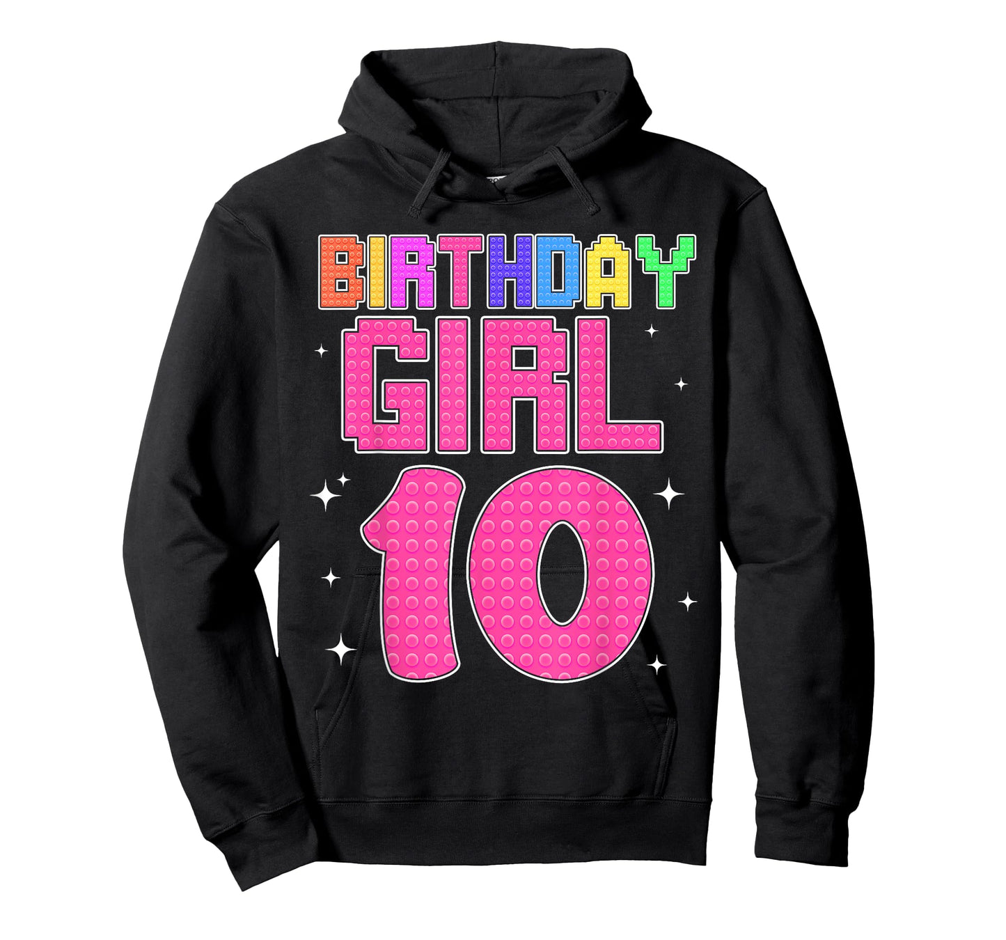 10th Birthday Girl Master Builder 10 Year Old Block Building T-Shirt