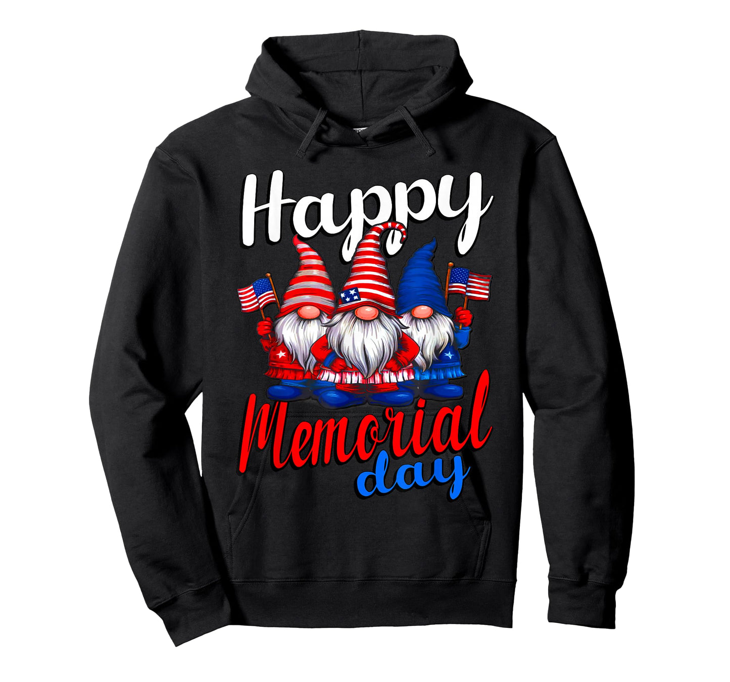 Cute Gnomes with Usa Flag Happy Memorial Day T-Shirt