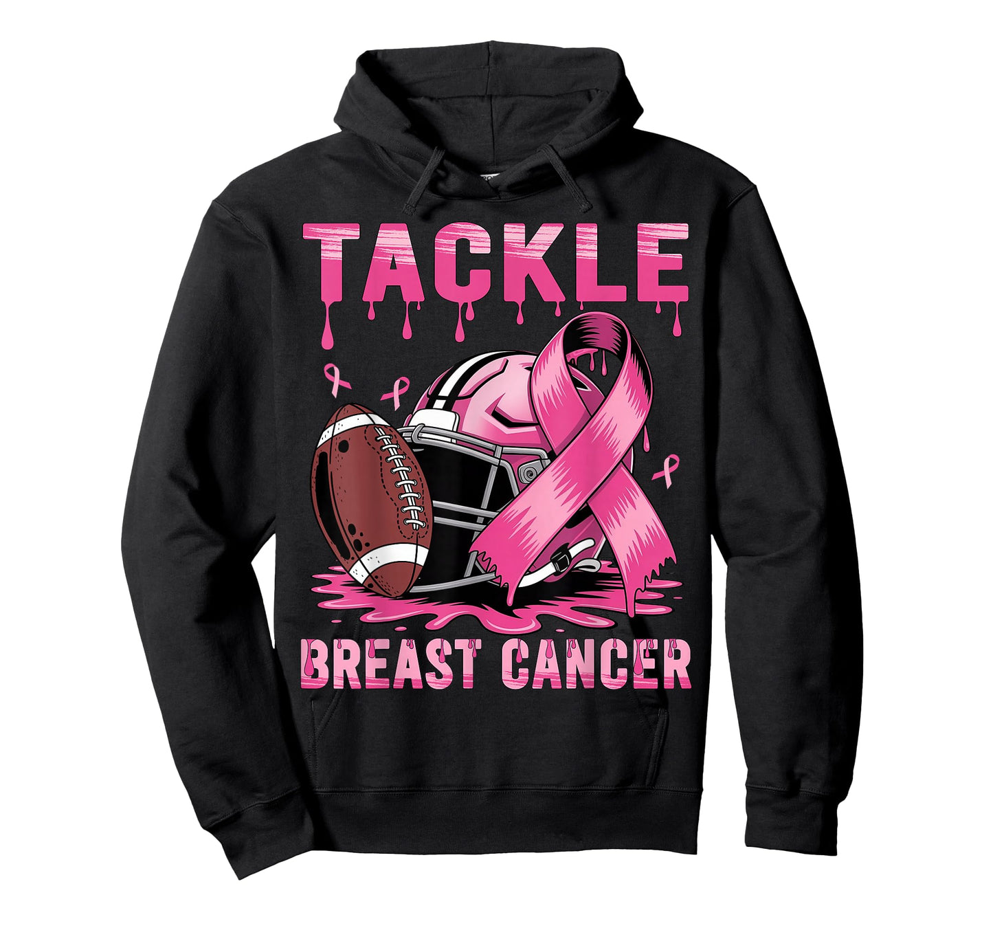 Tackle Breast Cancer Football Pink Ribbon Breast Cancer T-Shirt