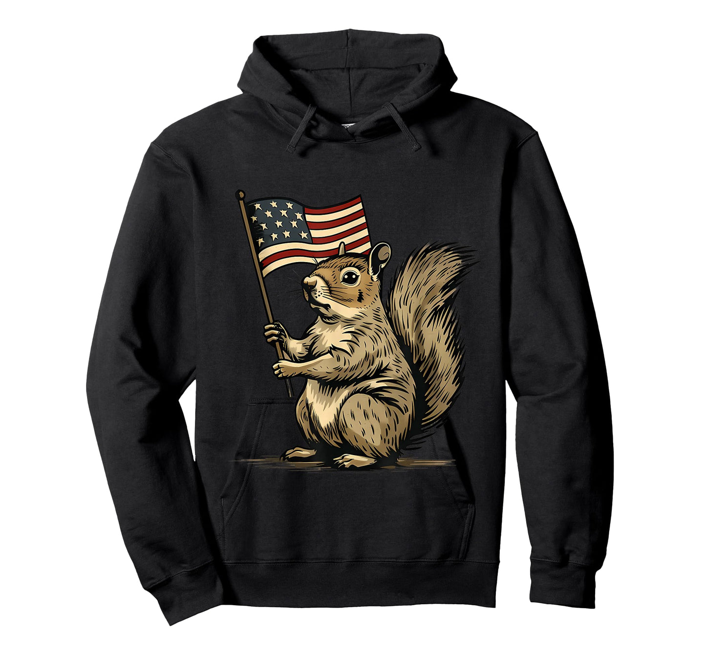 Fourth of July 4th of July Patriotic American Flag Squirrel T-Shirt