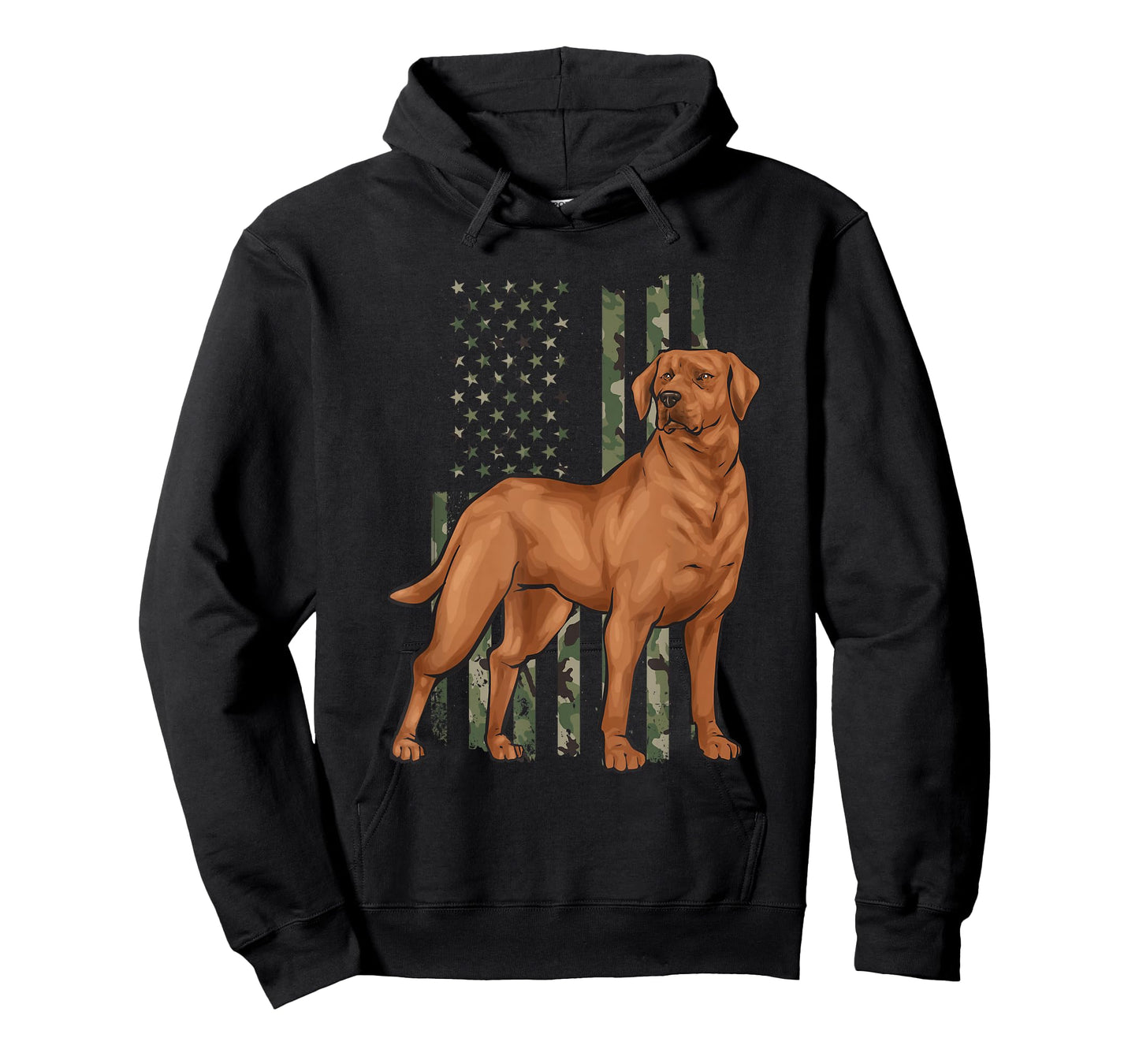Foxred Lab American Flag Fox Red Labrador Retriever T-Shirt