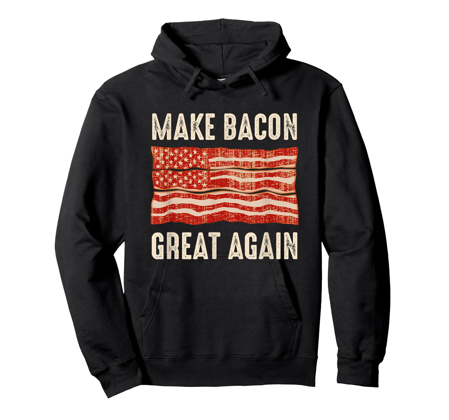 Make Bacon Great Again Funny BBQ Bacon Flag T-Shirt T-Shirt