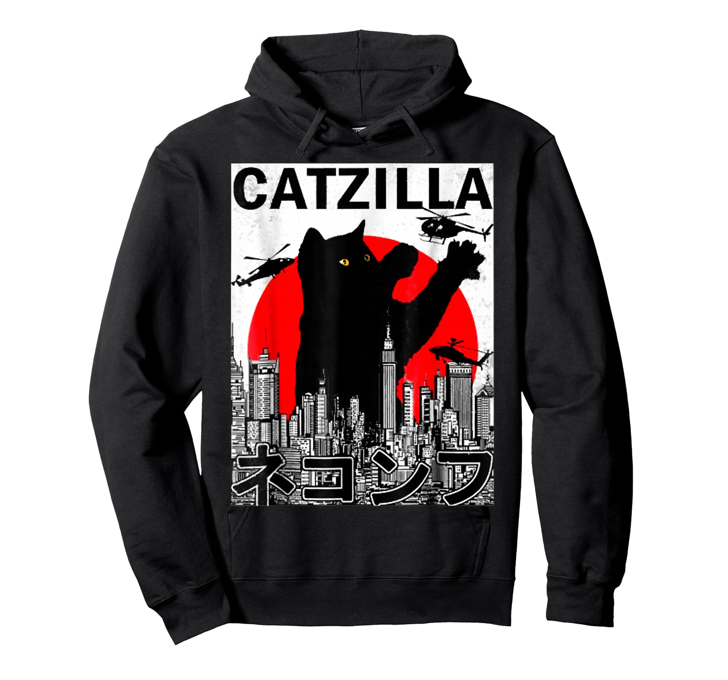 Catzilla Cute Art Japanese Cat Stuff for Cat Lover Mom Dad T-Shirt