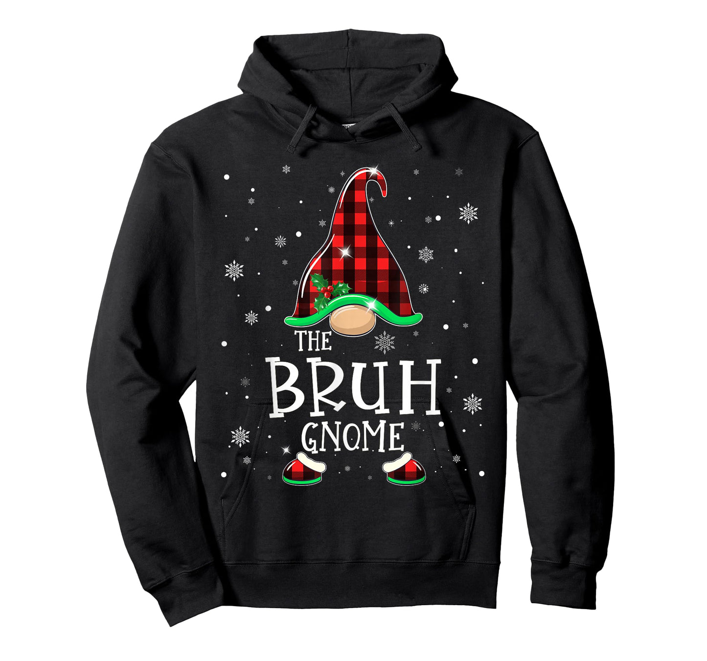 Funny BRUH Gnome Matching Christmas BRO Meme Teens Boys Xmas T-Shirt
