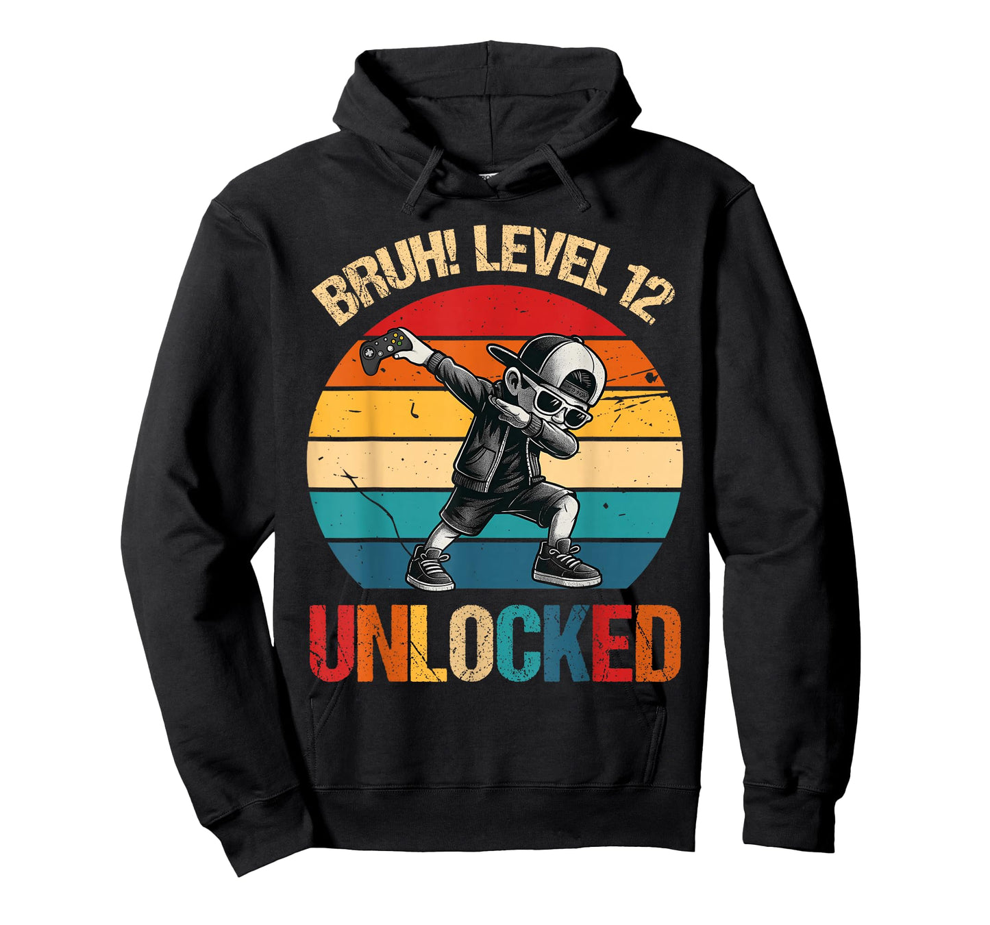 12 Years Old Dabbing Boy Bruh 12th Level Unlocked Birthday T-Shirt