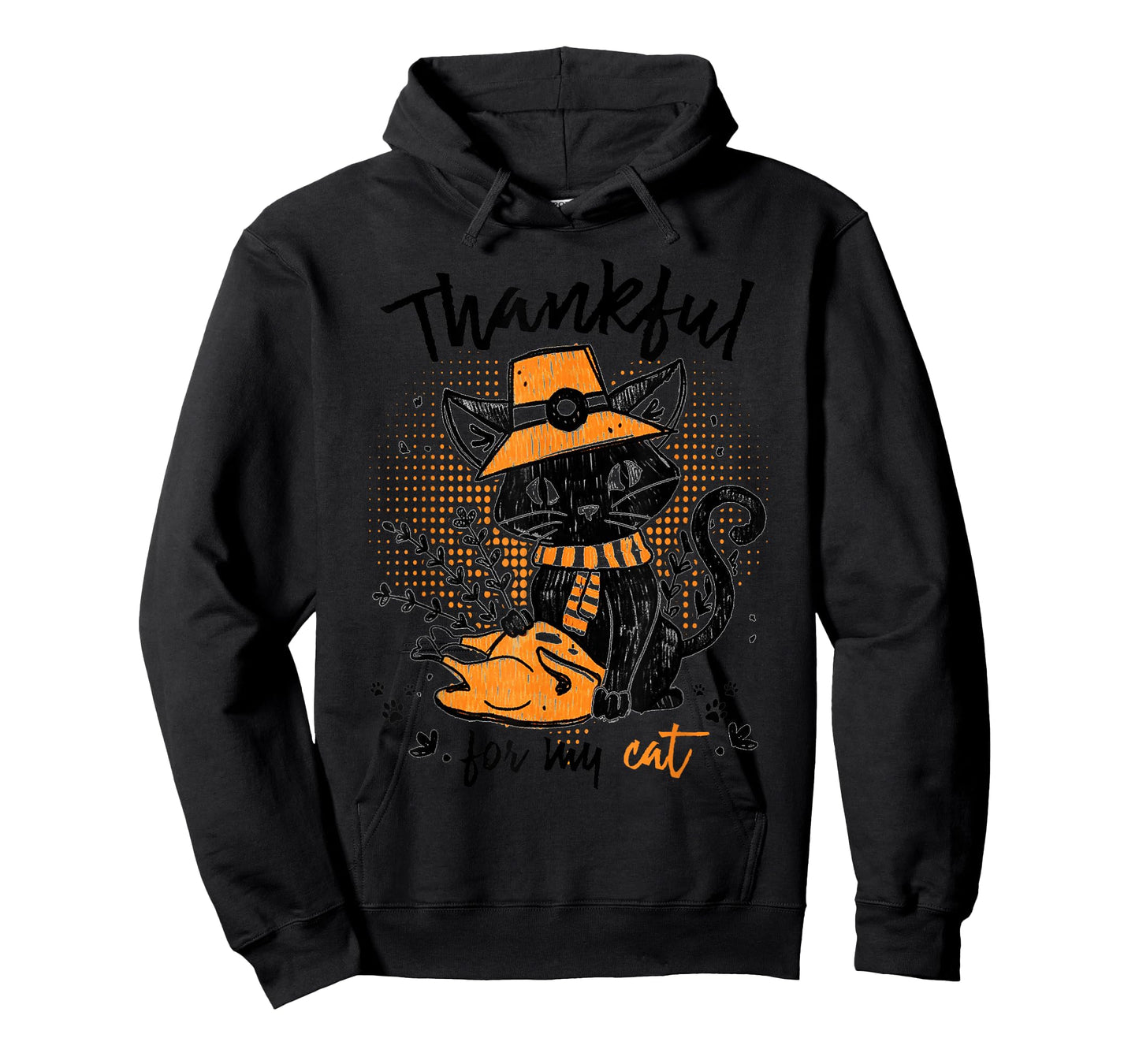 Thankful For My Cat Thanksgiving Cat Lover Gift T-Shirt