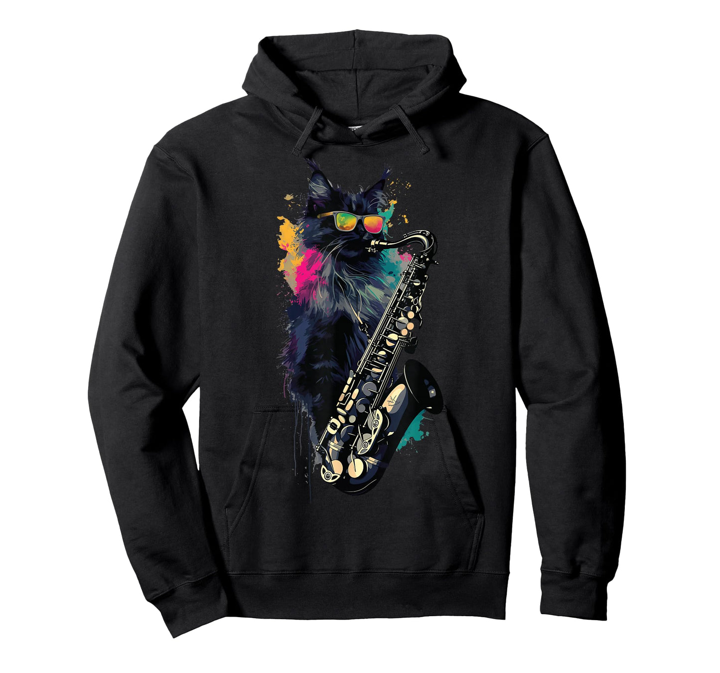 Cat With Saxophone Cat Playing Saxophone T-Shirt