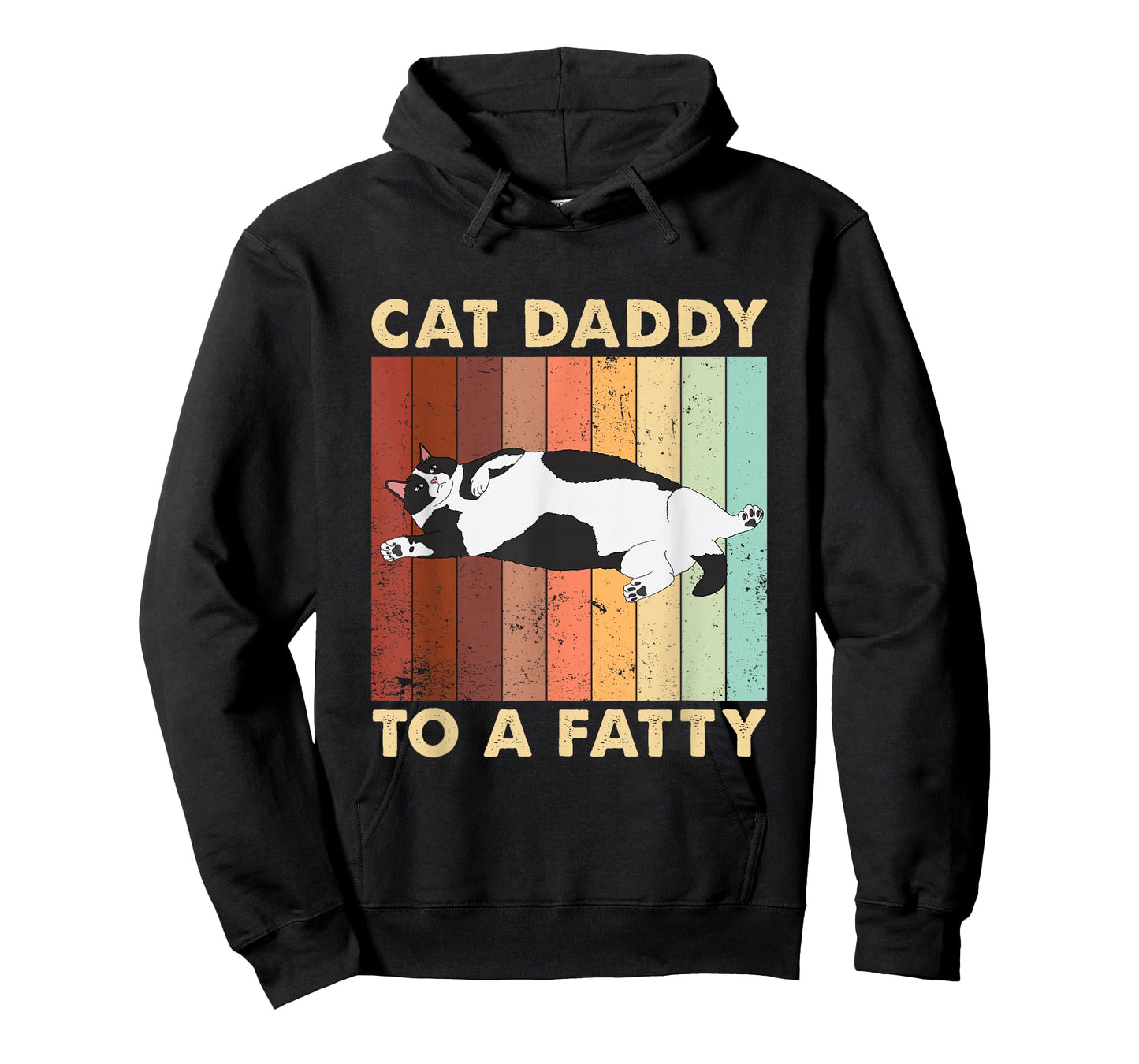 Retro Fat Chonk Dad Tee Funny Cat Daddy to A Fatty T-Shirt