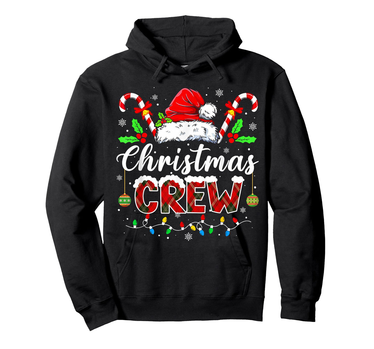 Christmas Crew Xmas Lights Family Matching Pajamas Holiday T-Shirt