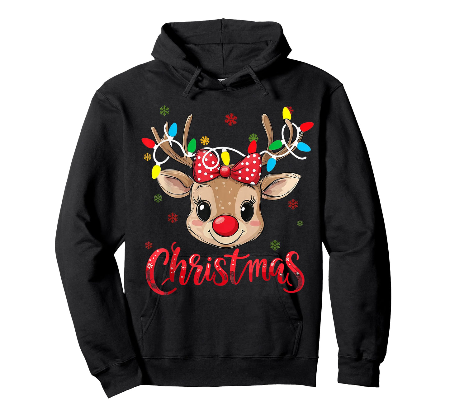 Christmas Cute Reindeer Christmas Kids Funny Deer Girl Xmas T-Shirt