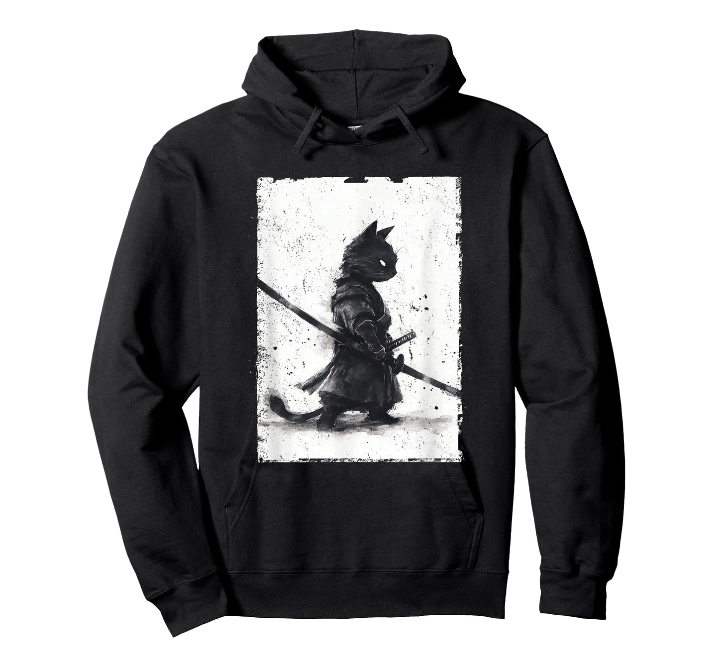 Vintage Samurai Cat Graphic Art Japanese Ukiyo-e T-Shirt