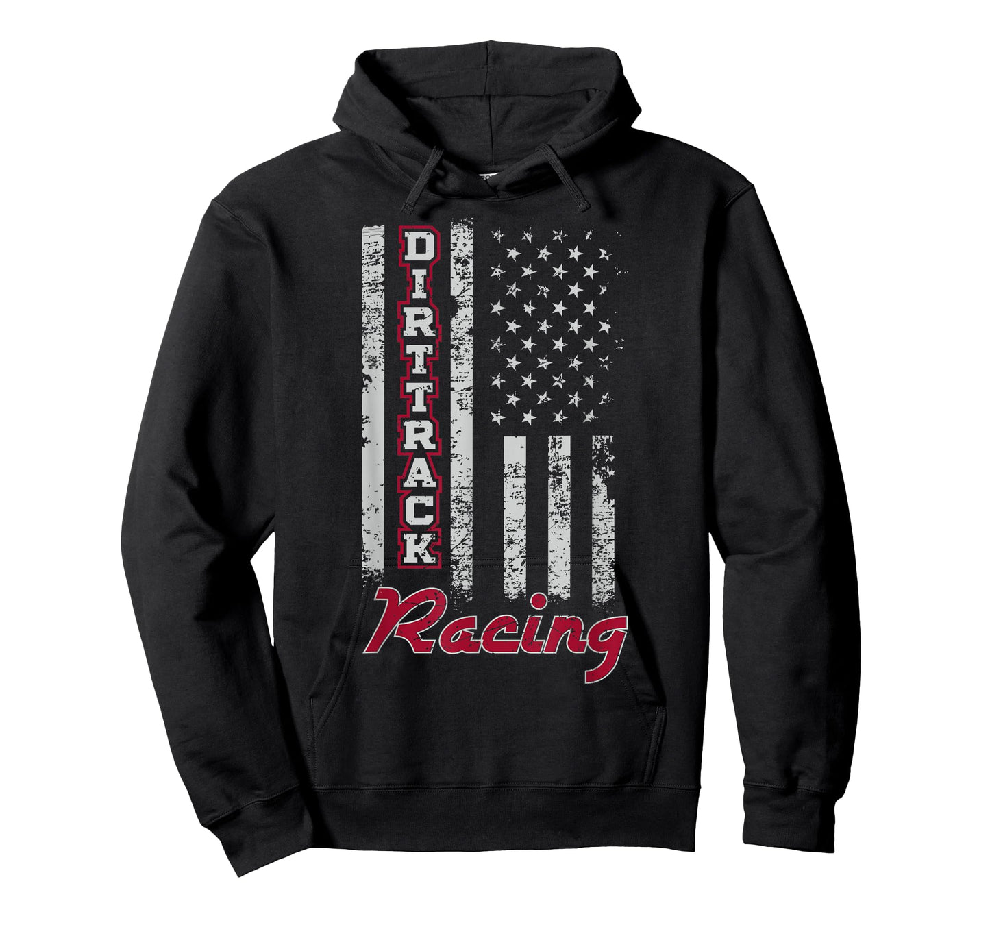 Dirt Track Racing Gift Design American Flag T-Shirt