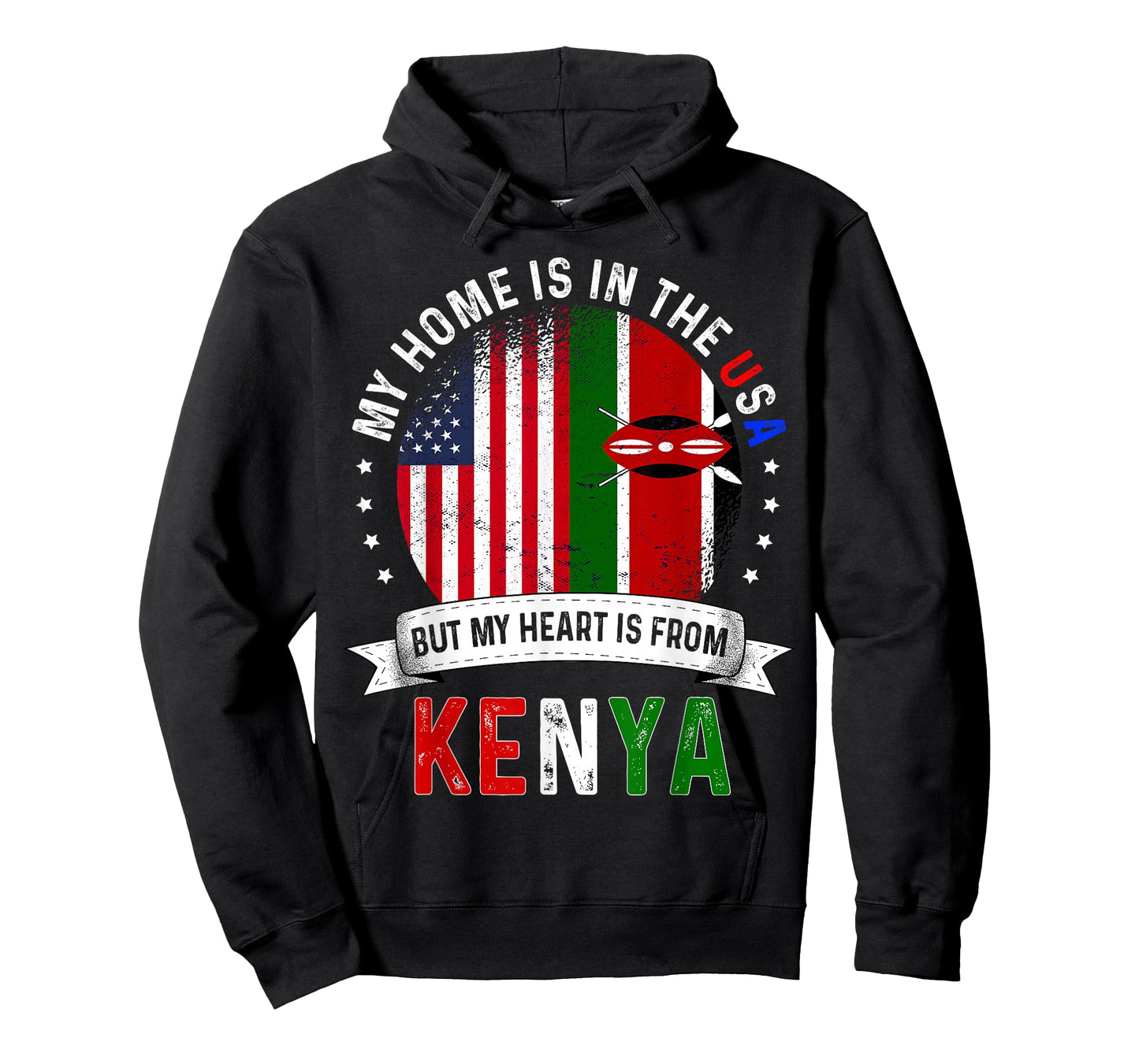 kenyan American Patriot Heart is from kenya Flag T-Shirt