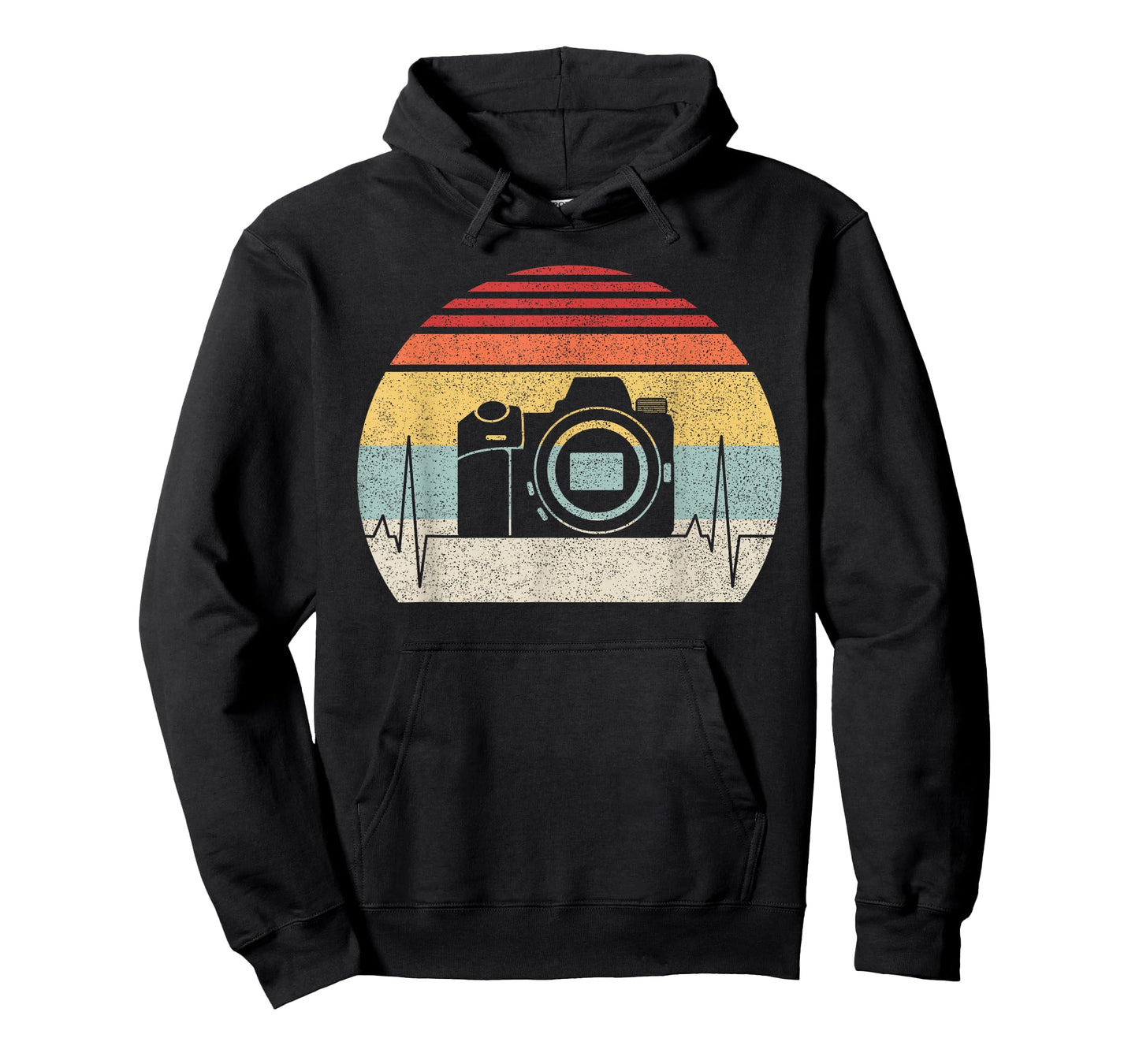 Vintage Retro Camera Photography Heartbeat T-Shirt