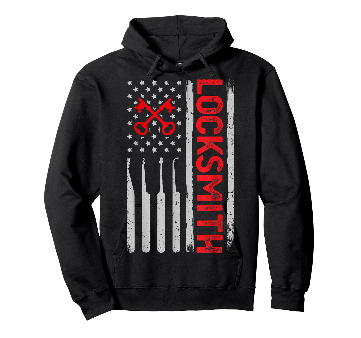 Locksmith USA Flag Patriotic Locksmithing Lock Picker T-Shirt