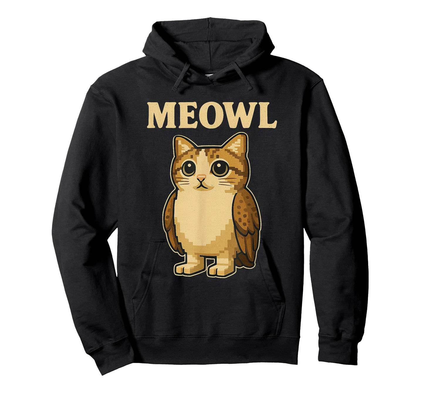 Meowl - Funny Meow Cat Owl Brainrot Meme Teen Kids Gaming T-Shirt
