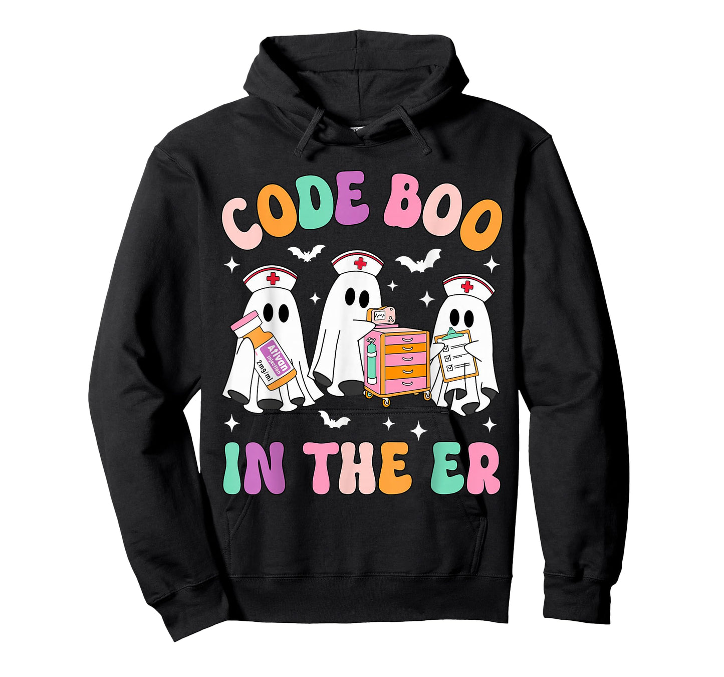 Code Boo In The ER Nurse Ghost Halloween Costume Nursing T-Shirt