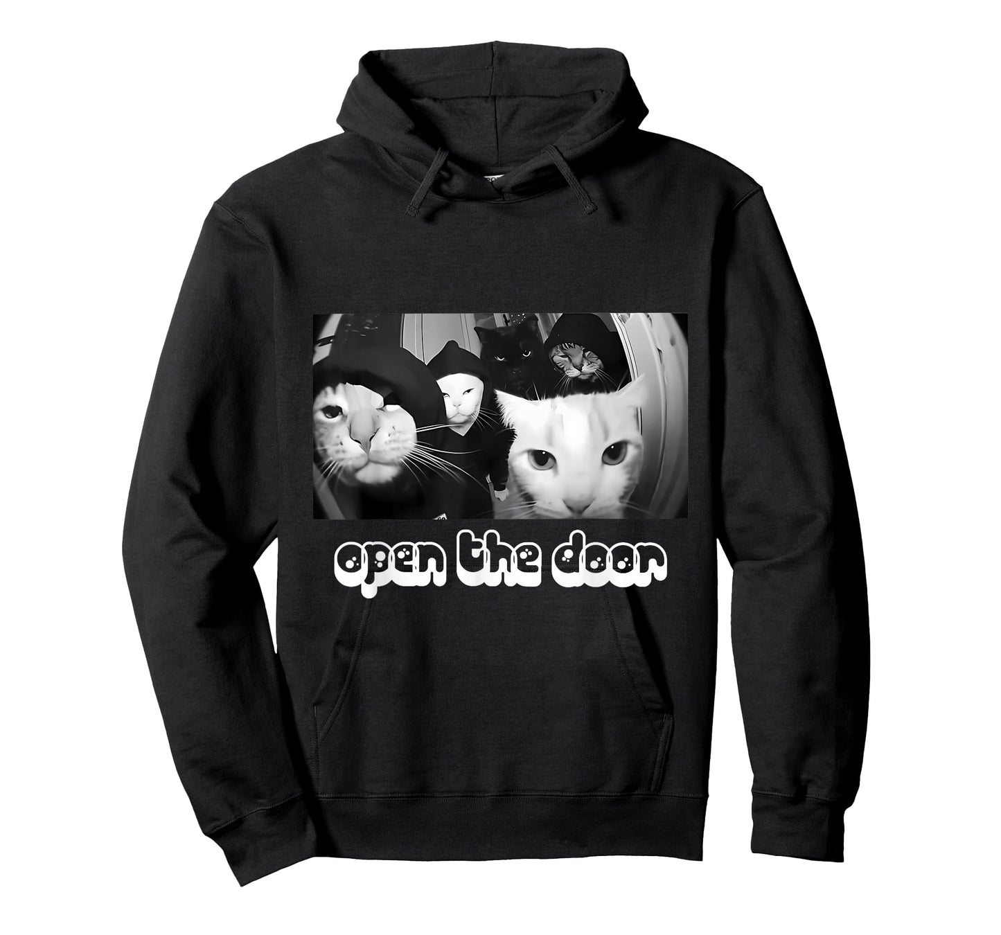 Vintage Open The Door Funny Meme Gang Sarcastic Cat Lover T-Shirt