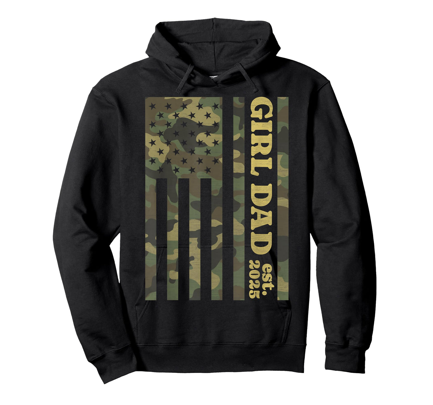 Camo Dad American Flag Camouflage Girl Dad Est 2025 of Girls T-Shirt