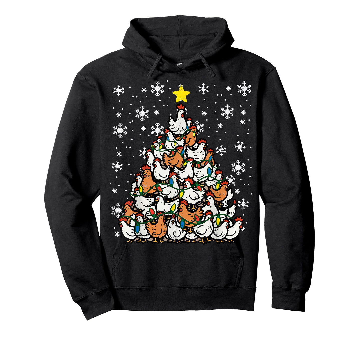 Christmas Chickens Xmas Tree Hens Farm Farmer Women Kids Men T-Shirt