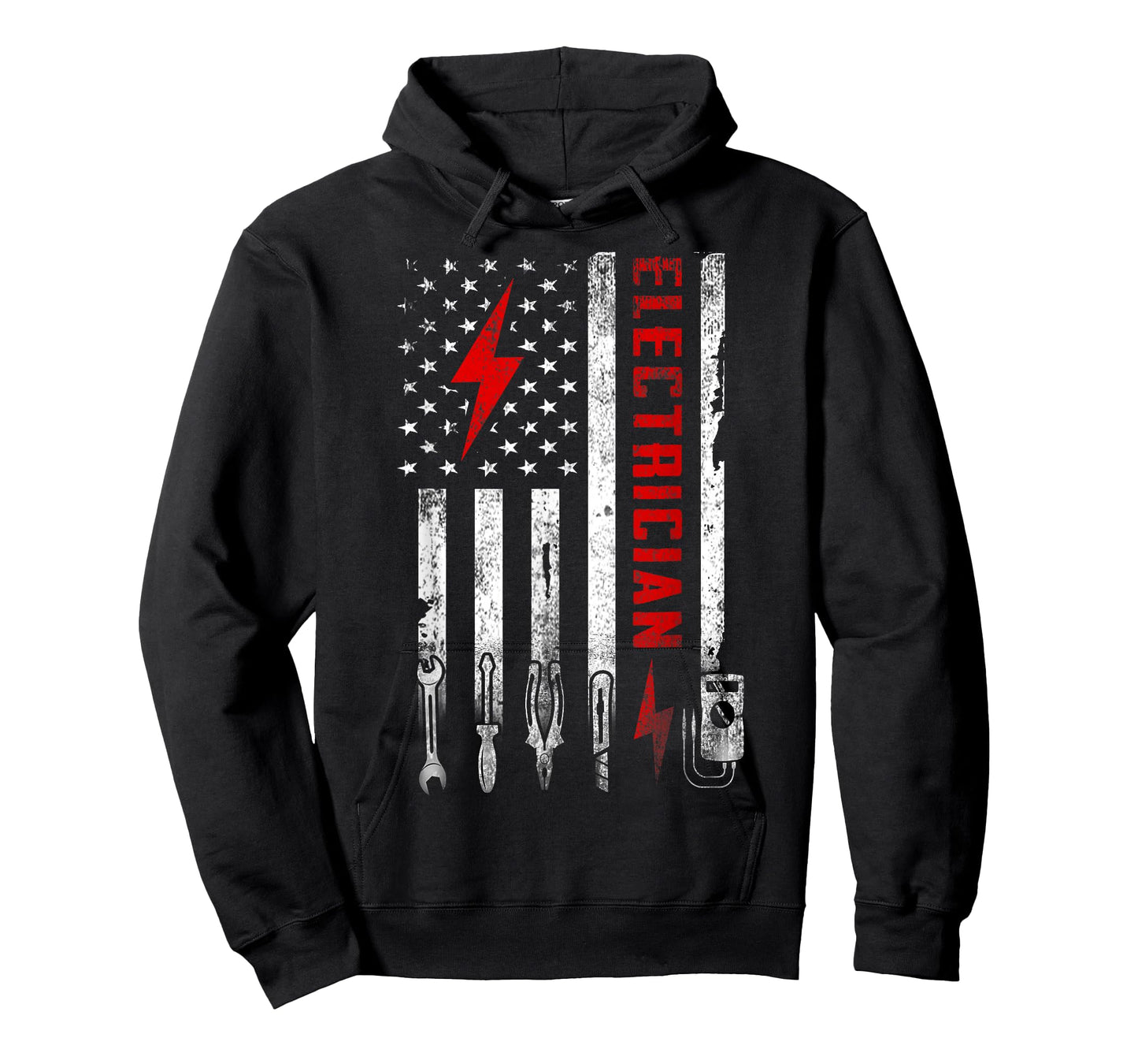 Vintage Electrician US Flag Tools Engineer Lineman T-Shirt