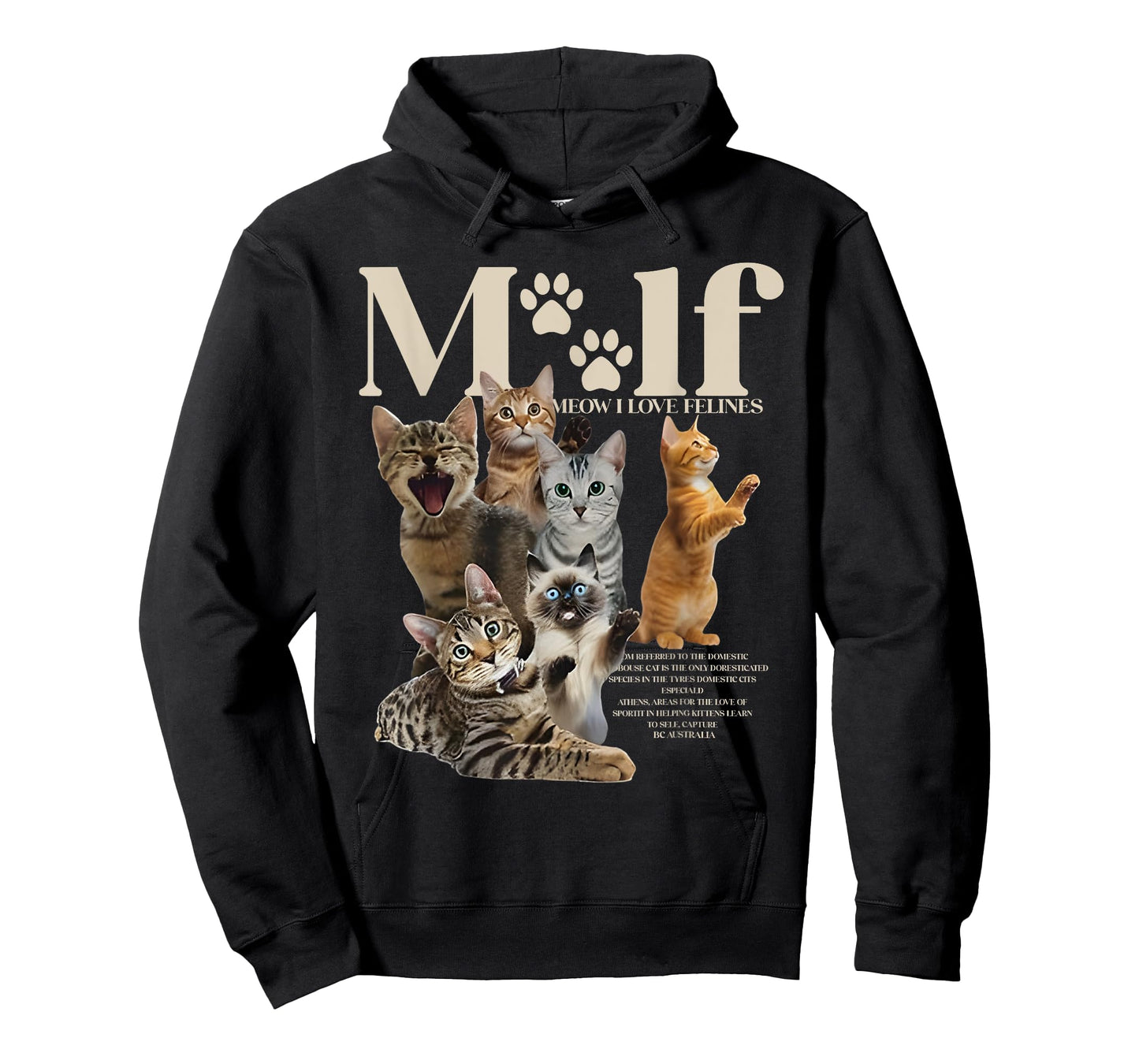Meow I Love Felines Cats Adorable Cat Owner Cat Lovers T-Shirt