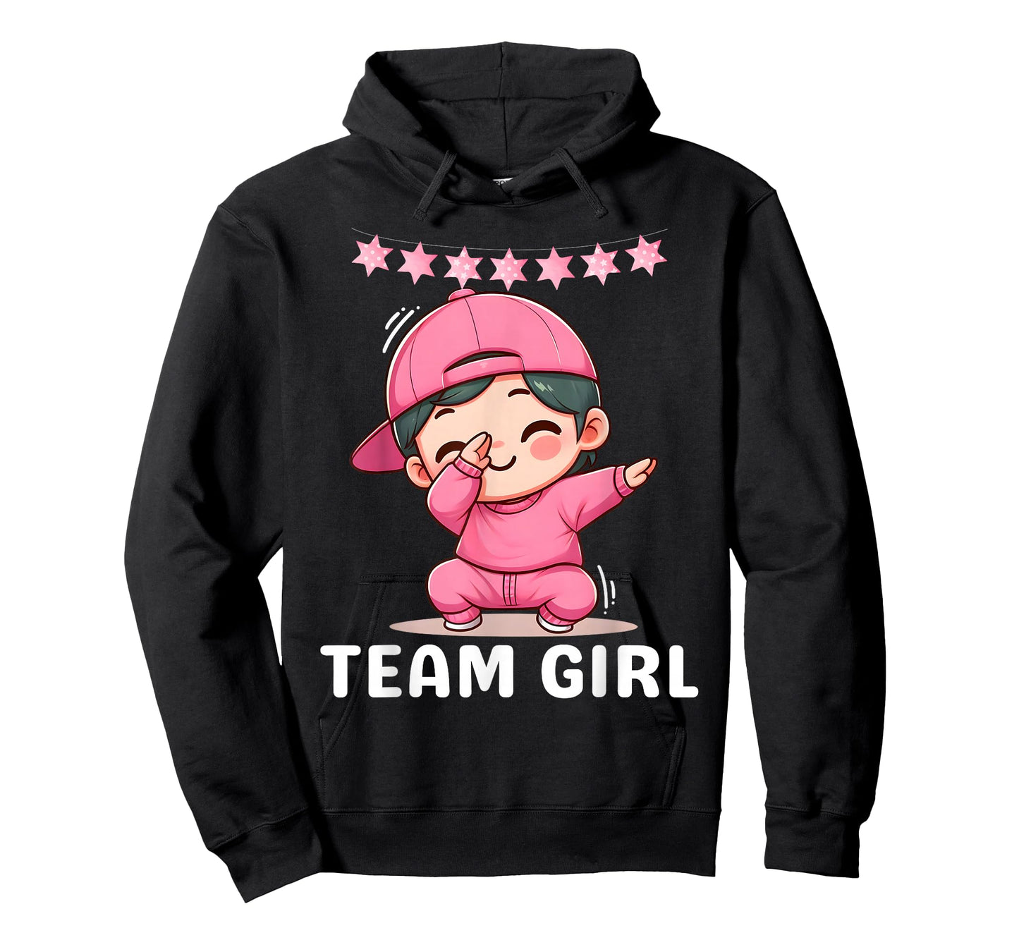 Gender Reveal Party Team Girl Dabbing Cute Baby Pink Teams T-Shirt