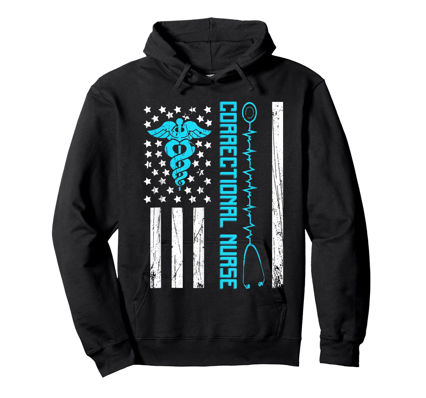 Cute Correctional Nurse Us Flag Nursing Healthcare Nurses T-Shirt