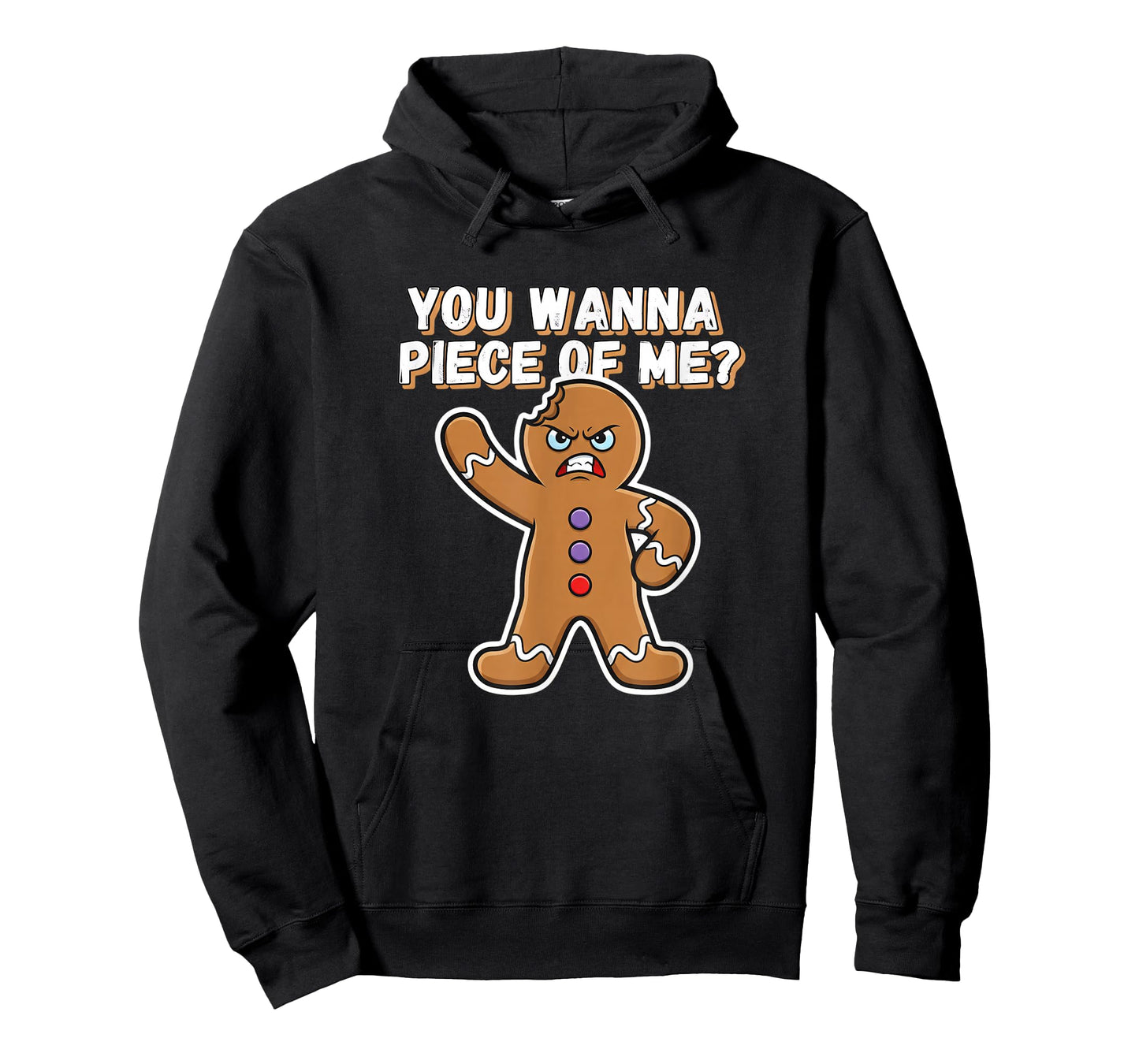 Christmas You Wanna Piece of Me? Funny Angry Gingerbread T-Shirt