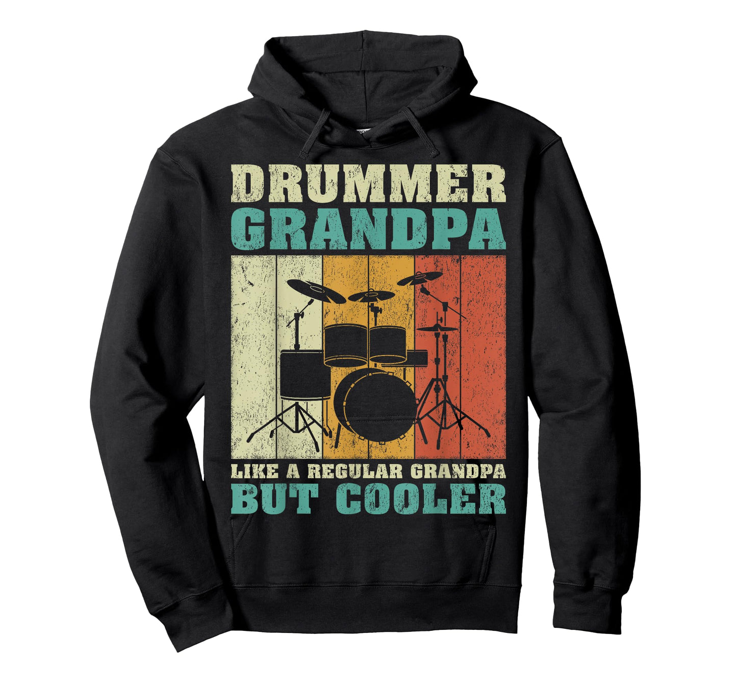 Vintage Drummer Grandpa Like A Regular Grandpa Father's Day T-Shirt