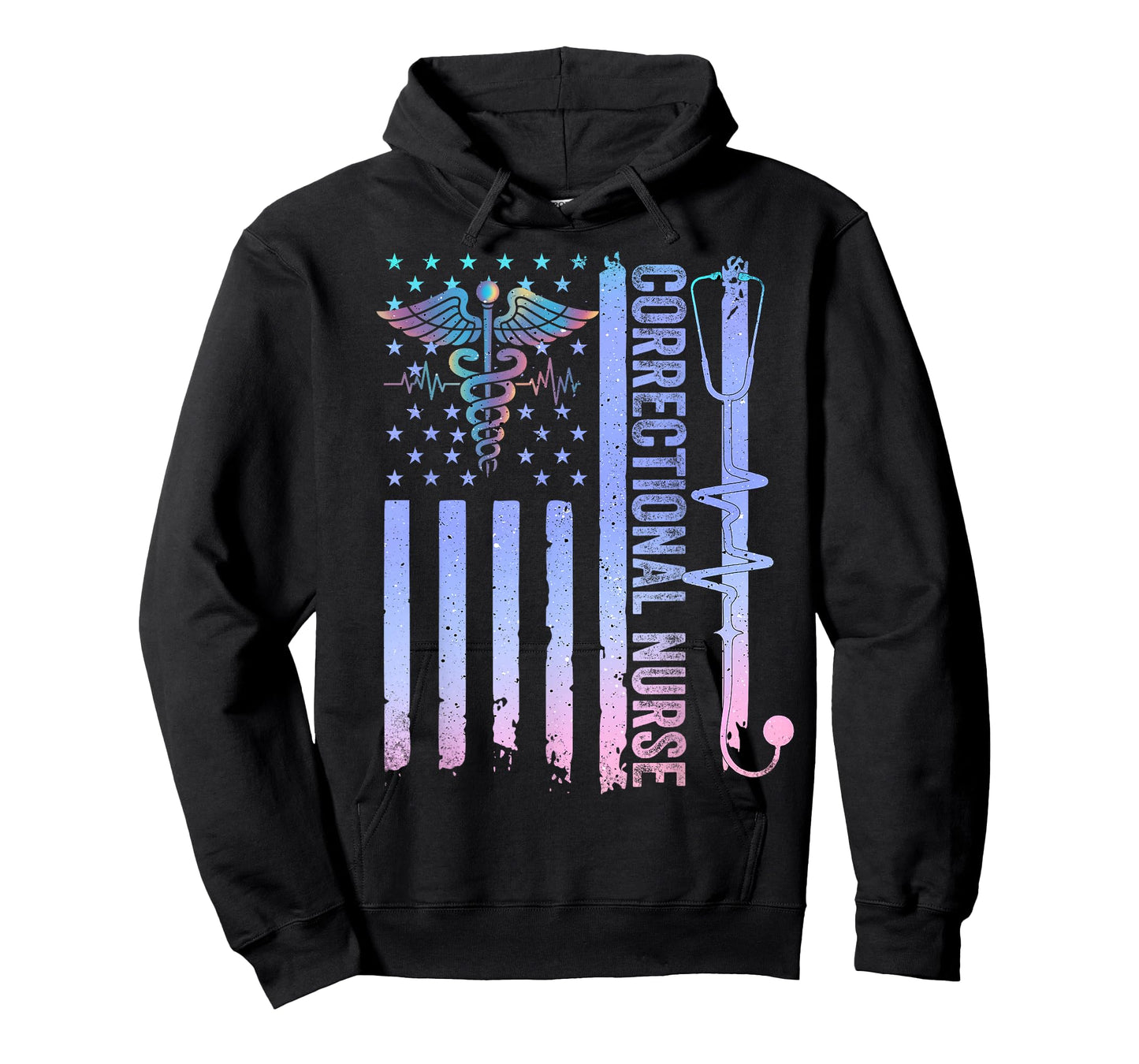 Correctional Nurse American Flag Corrections Nursing Squad T-Shirt