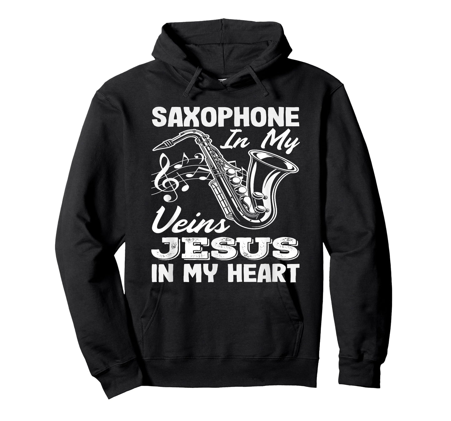 Saxophone in My Veins Jesus My Heart Saxophonist T-Shirt