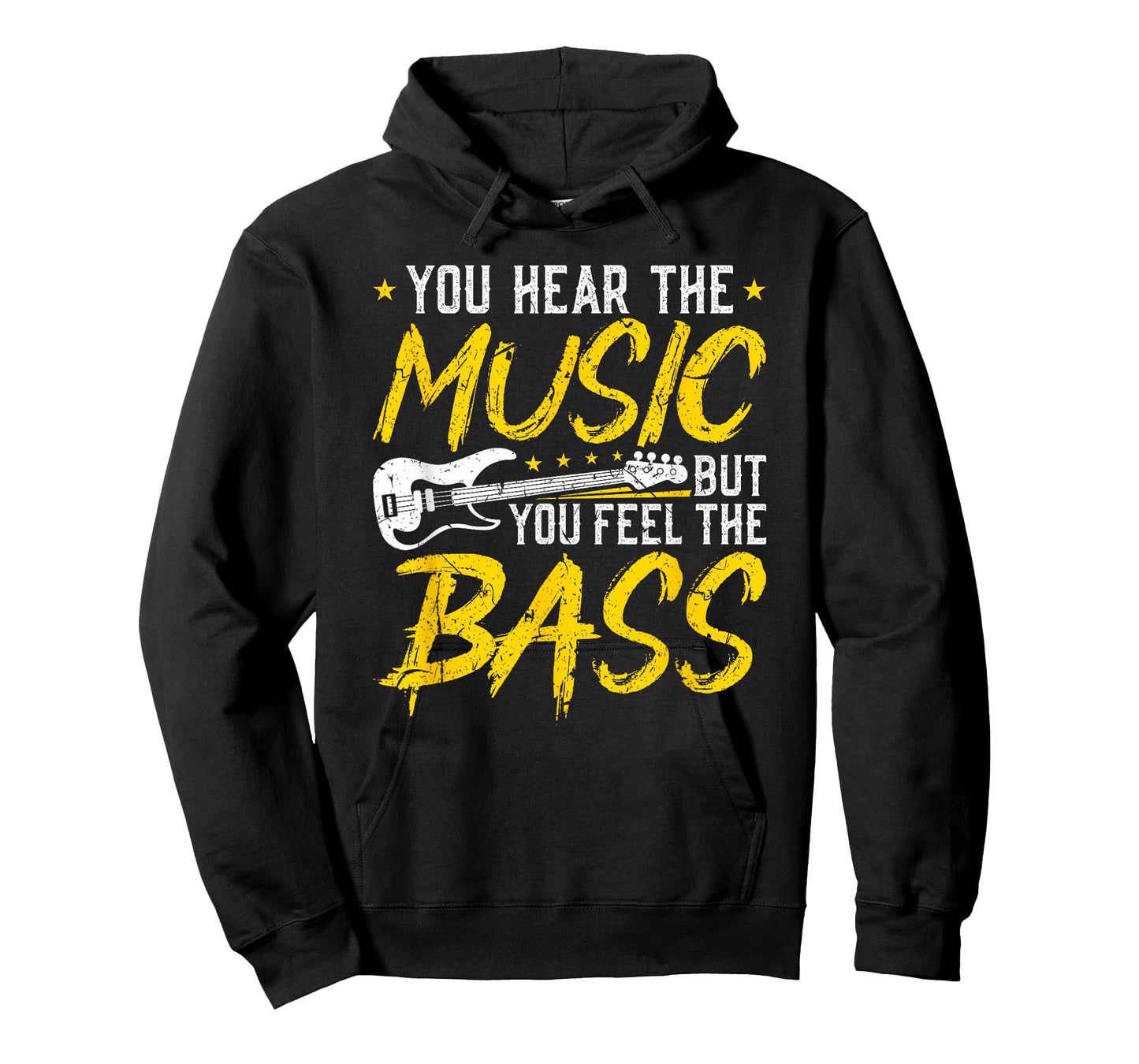 You Hear The Music But You Feel The Bass Vintage Bass Guitar T-Shirt
