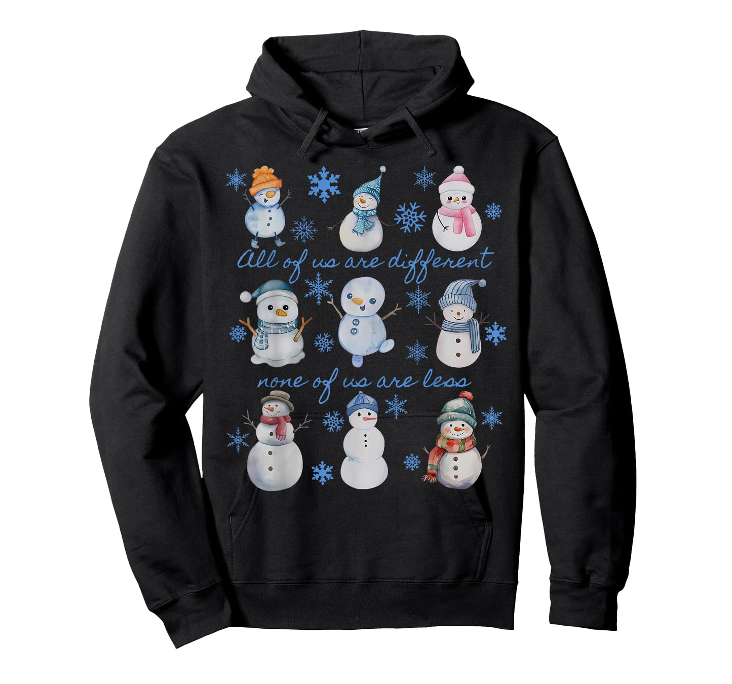 Winter Snowman Neurodivergent Christmas Autism Inclusion T-Shirt