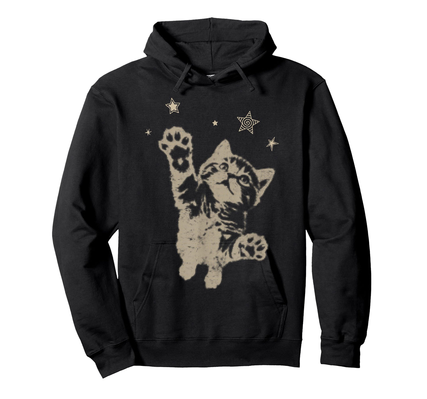 Y2K Cat Jumping Stars 90s 2000s Grunge Silly Vintage Graphic T-Shirt