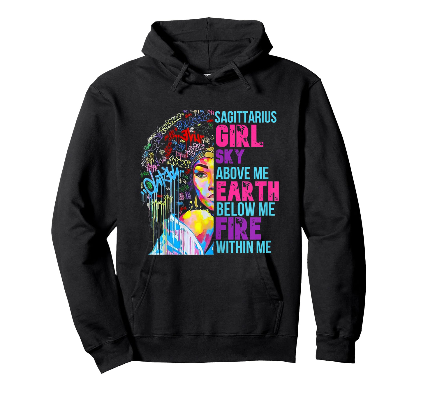 Womens Fire Within Sagittarius Girl Black Woman November Birthday T-Shirt