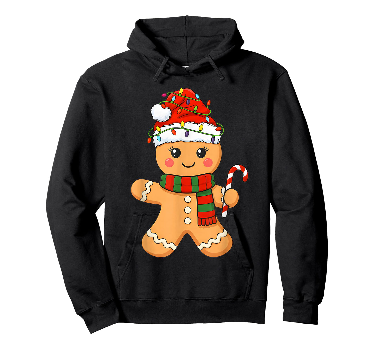Christmas Baking Gingerbread Man Santa Lights Xmas T-Shirt