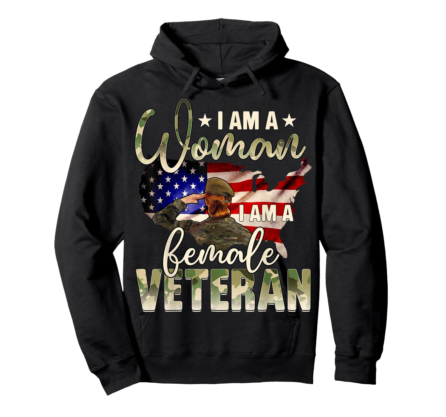 I Am A Woman I Am A Veteran Female Veteran Gift Veterans Day T-Shirt