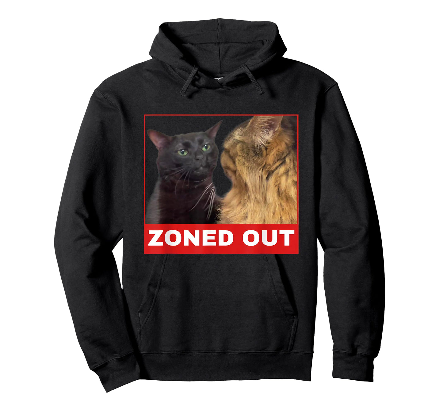 Black Cat Zoning Out , funny cat zoning meme T-Shirt for Men Women Girls Kids